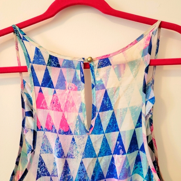 Amanda Uprichard for REVOLVE Geometric Pattern 100% Silk Romper - Size Large - Picture 6 of 16